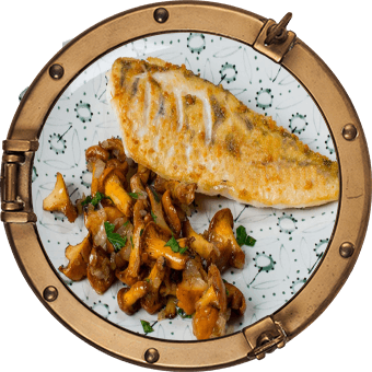 Zander mit Eierschwammerl