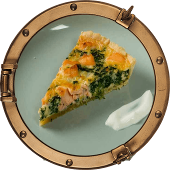 Spinat Quiche mit Lachs