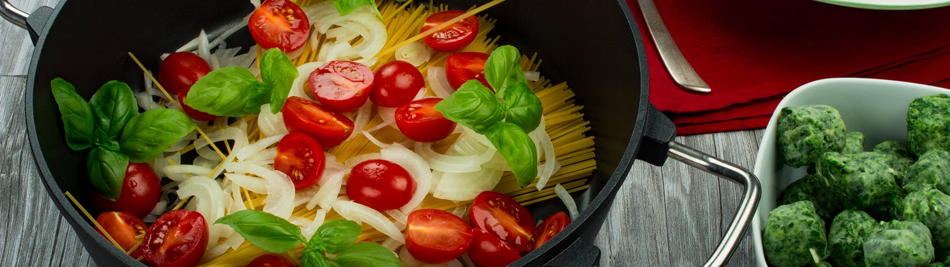 One Pot Pasta mit Spinat
