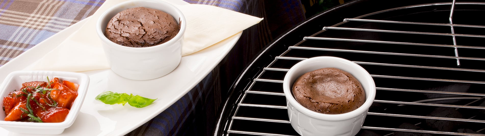 Halbflüssiger Schokokuchen