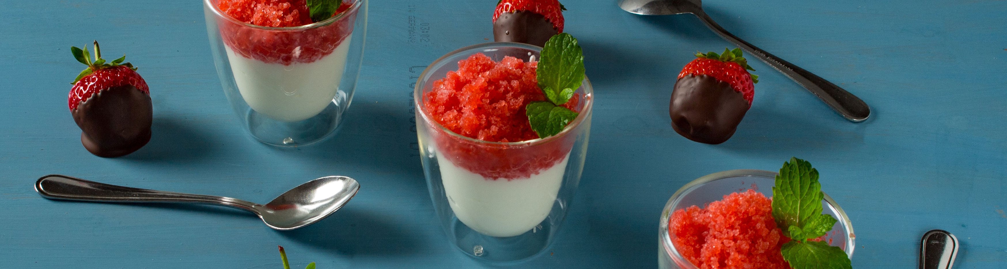 Erdbeer Granitee mit Joghurt