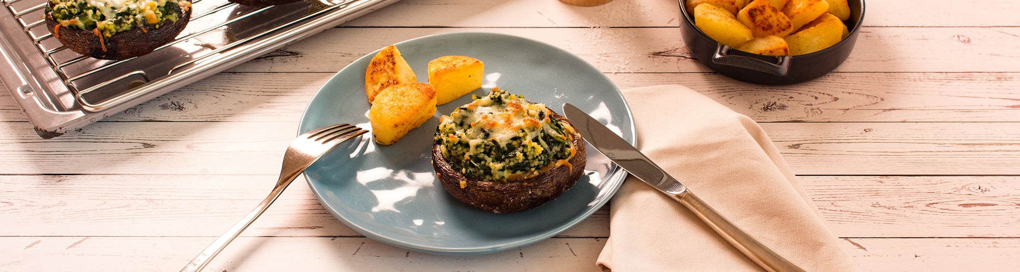 Iglo Überbackene Pilze mit Spinat