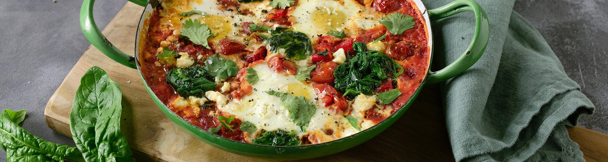 Shakshuka mit Spinat