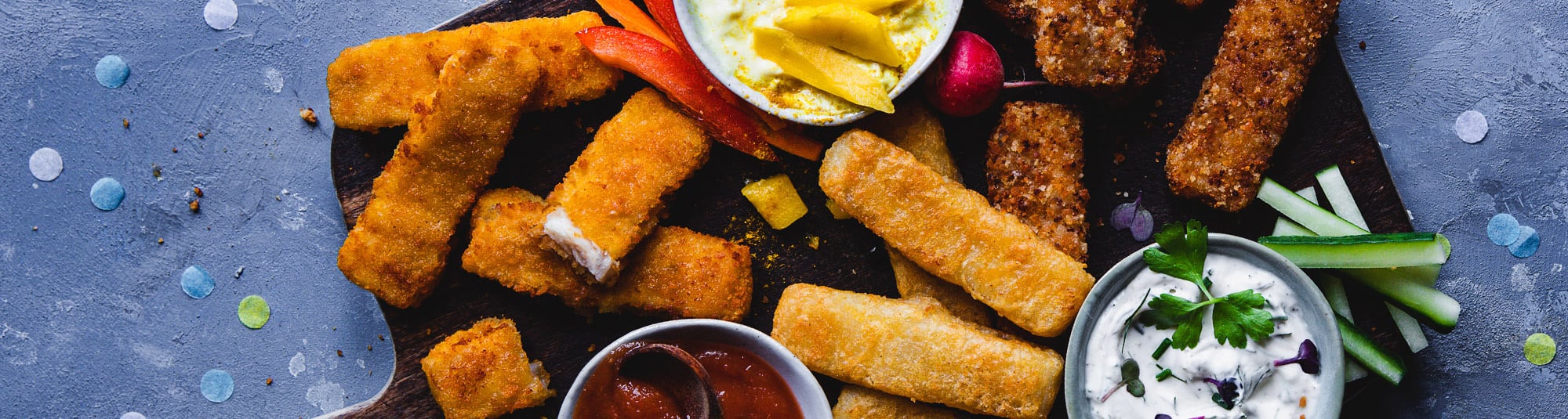 Iglo Rezepte Fischstaebchen mit dreierlei Dip