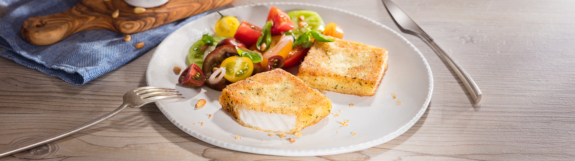 Polar Dorsch Müllerin mit Tomatensalat