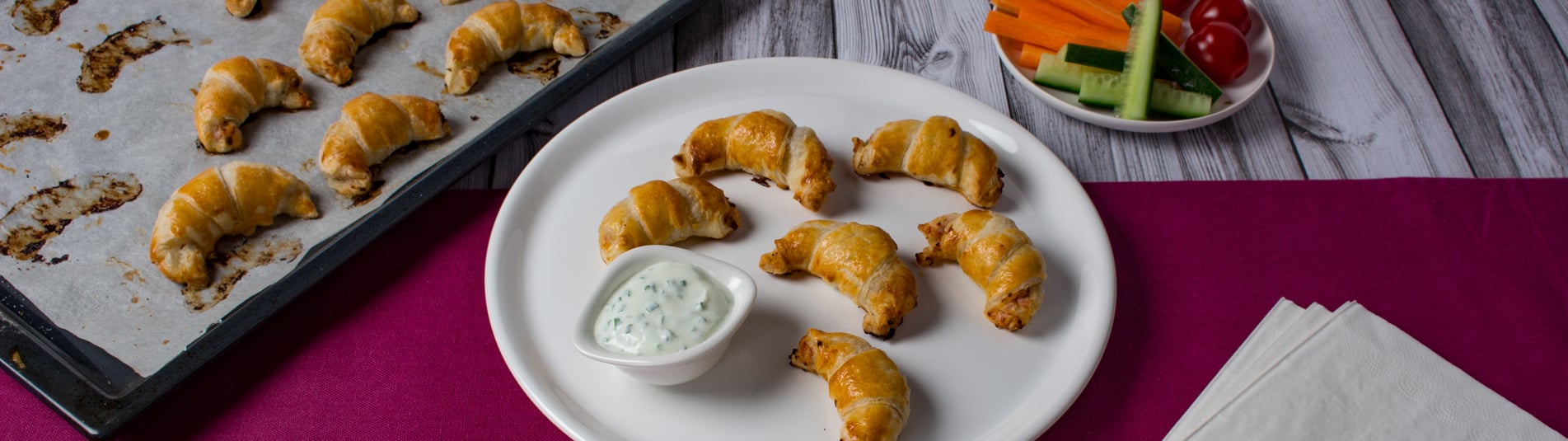 Rezept für Schinkenkipferl aus Blätterteig