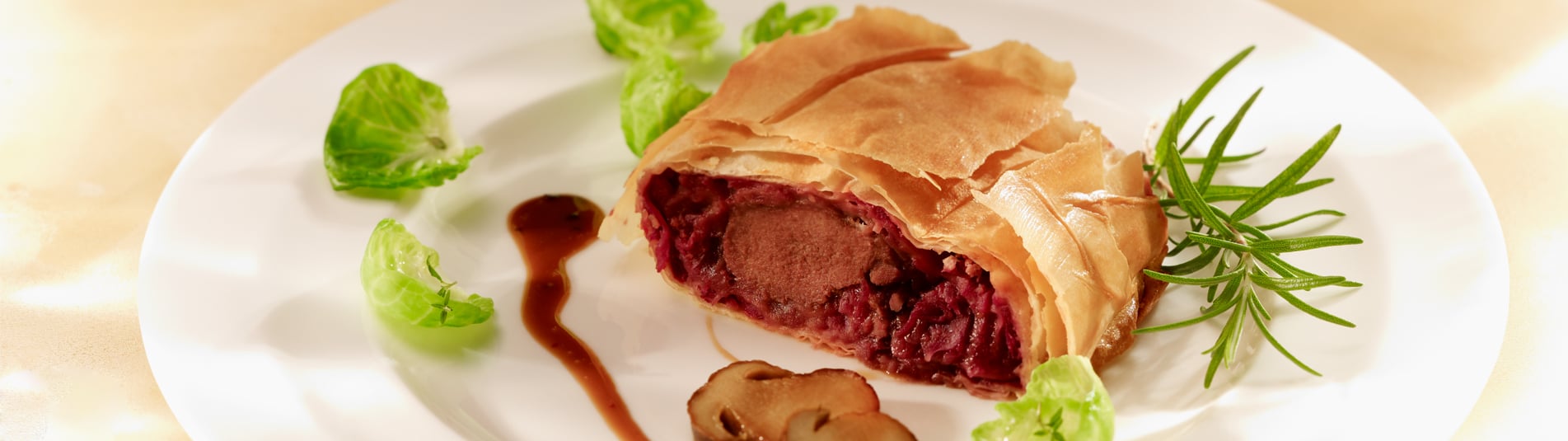 Iglo Wildhase Rotkrautstrudel Rezept