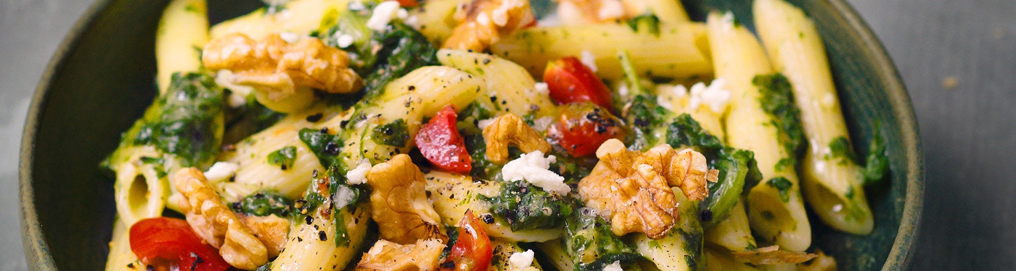 Walnuss Spinat Pasta