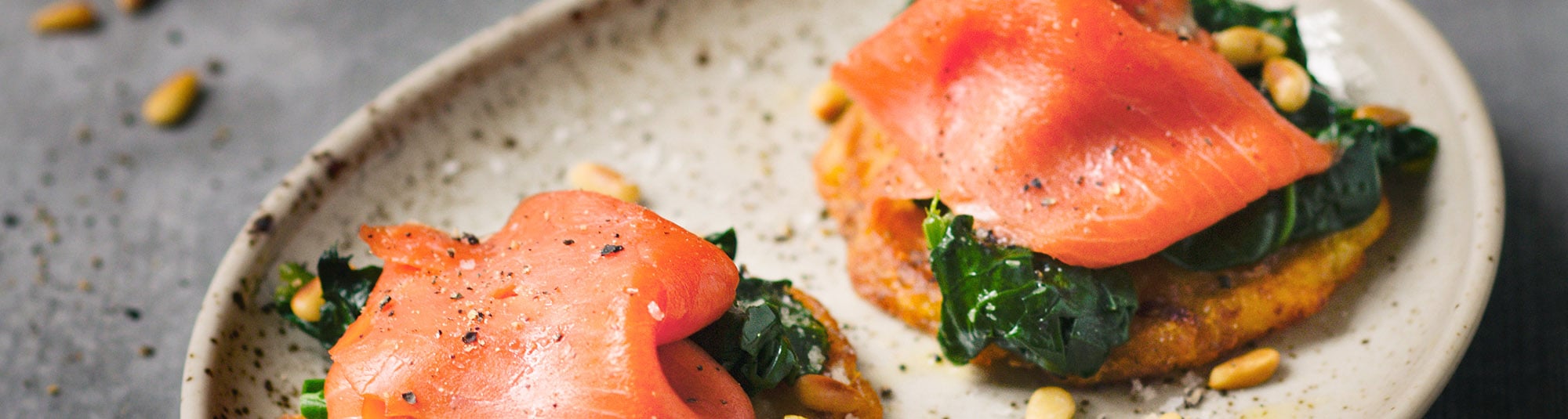 Lachs-Spinat-Kartoffelpuffer