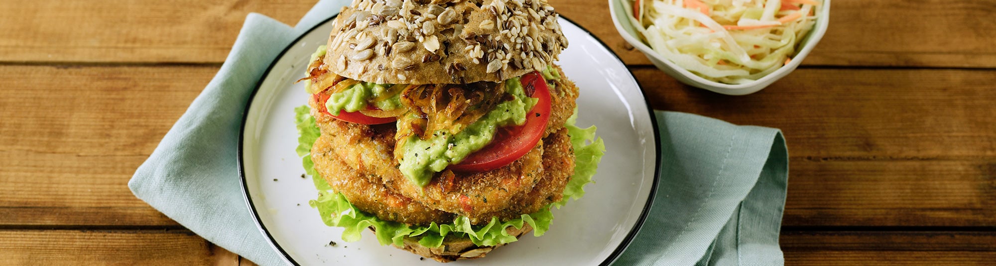 Süßkartoffel Laibchen Burger