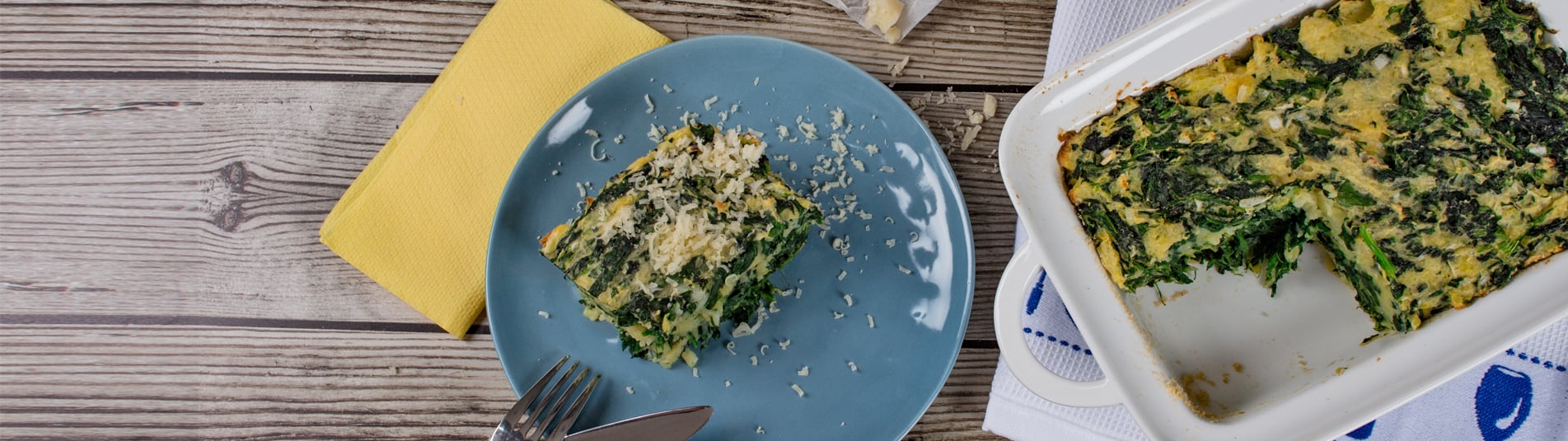 Erdäpfel Blattspinat Auflauf