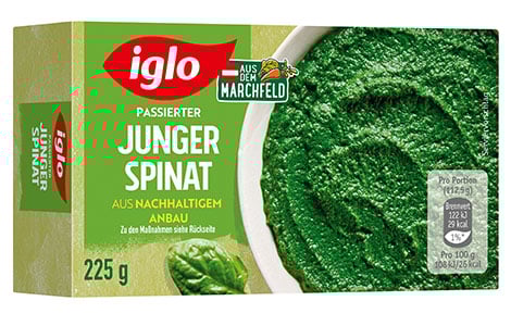Junger Spinat doppelt passiert | iglo