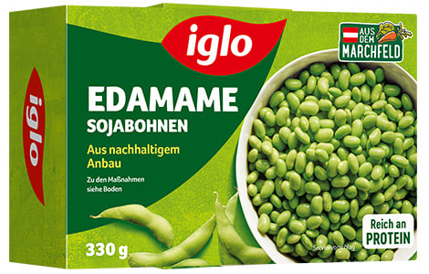 Iglo Sojabohnen Packung