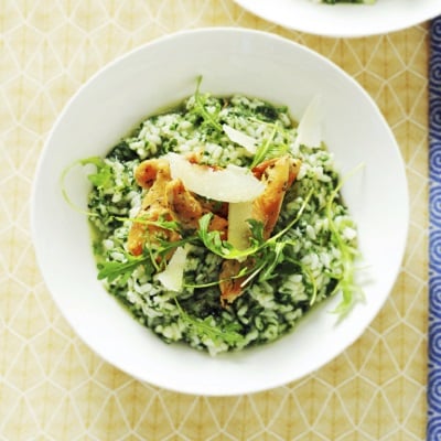 Colette risotto met spinazie en kip